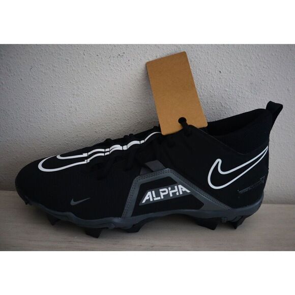 Nike CV0584 Men's Sz 11.5W Black/White Alpha Menace 3 Shark Football Cleats - Picture 7 of 9